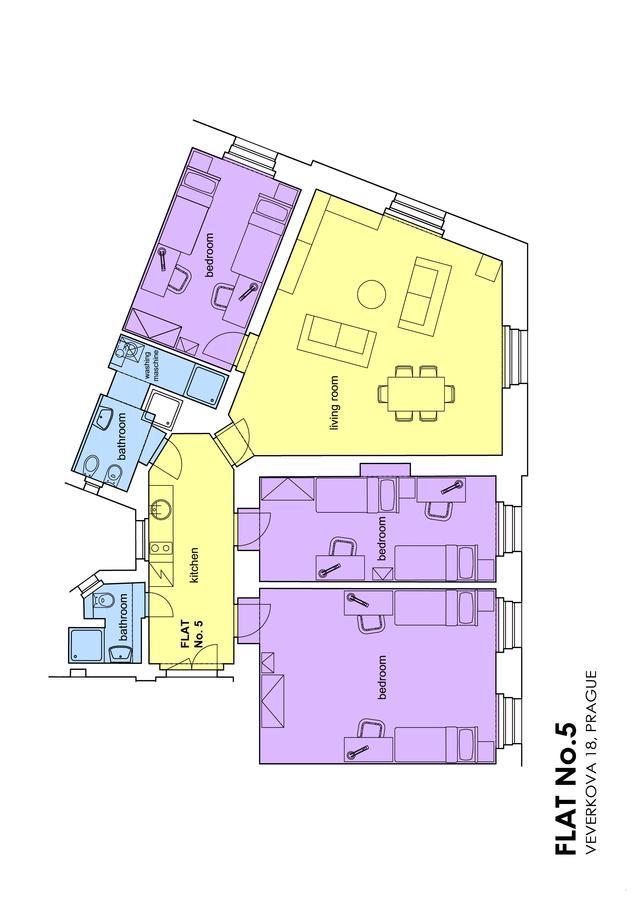 Letna Apartments براغ المظهر الخارجي الصورة